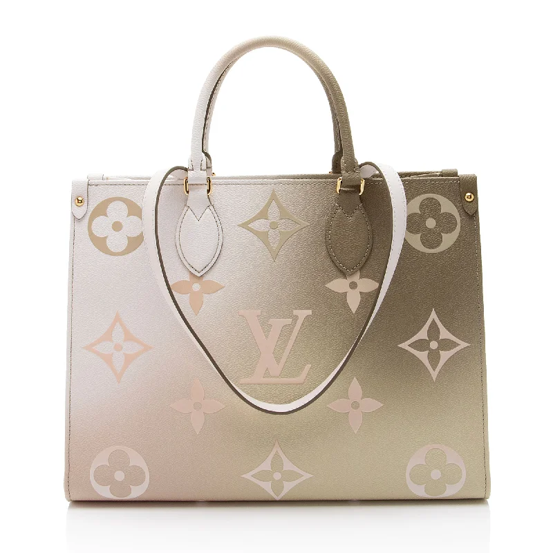 LV Damier Ebene Bag -Louis Vuitton Giant Monogram Empreinte Spring In The City Onthego MM Tote (SHF-yqf1dt)