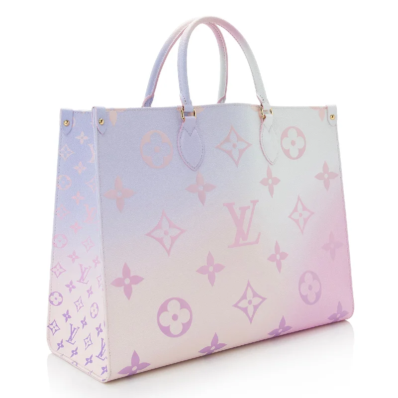 LV Compact Bag -Louis Vuitton Giant Monogram Spring In The City Onthego GM Tote (SHF-22332)