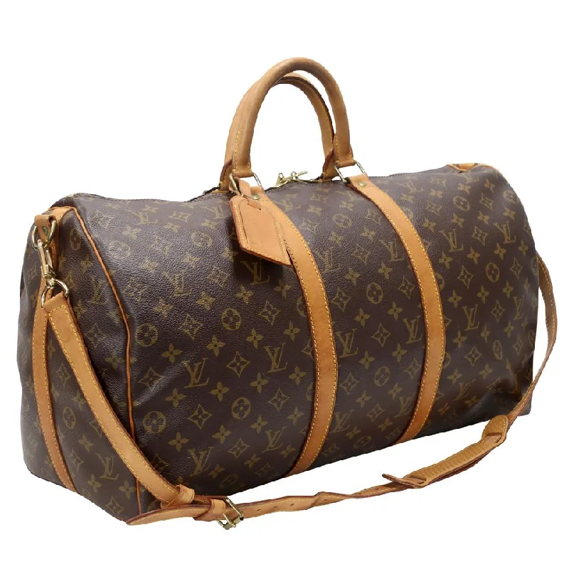 LV Investment Piece Bag -Louis Vuitton Keepall 50 Monogram Canvas Bandouliere Travel Bag LV-0829N-0001