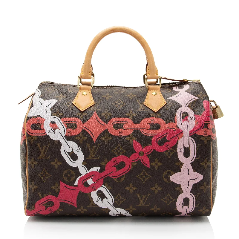 LV Holiday Edition Bag -Louis Vuitton Limited Edition Monogram Canvas Bay Speedy 30 Satchel (SHF-yQMKZb)