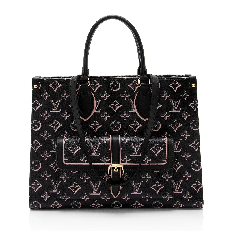 LV Monogram Canvas Bag -Louis Vuitton Limited Edition Monogram Canvas Fall For You Onthego MM Tote (SHF-5wj4Ba)