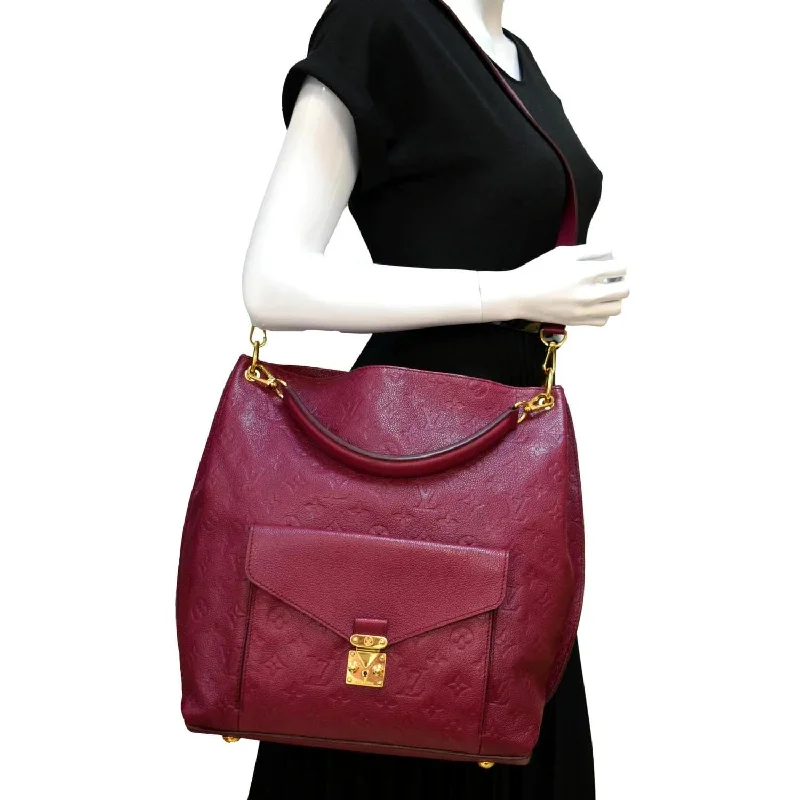 LV The Ultimate Style Icon -LOUIS VUITTON Metis Hobo Monogram Empreinte Shoulder Bag Maroon