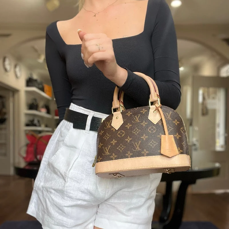 LV Silver Bag -Louis Vuitton Monogram Alma BB w/Strap