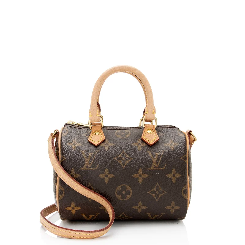 LV Aged Gold Hardware Bag -Louis Vuitton Monogram Canvas Nano Speedy Satchel (SHF-gUjSco)