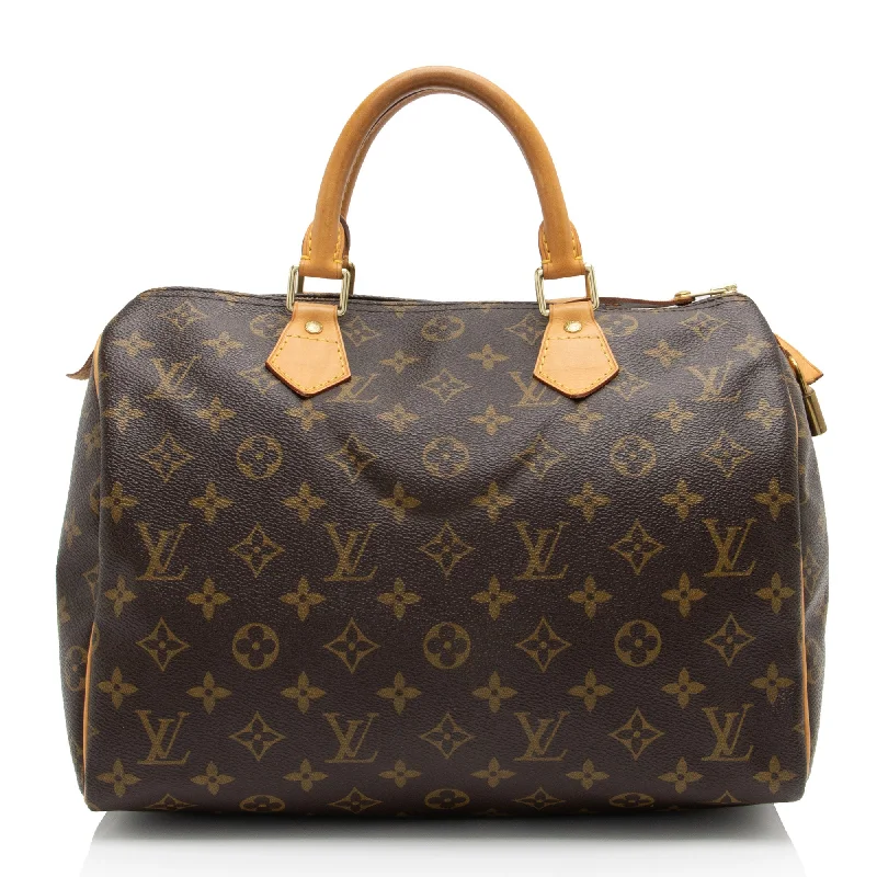 LV Pearl White Bag -Louis Vuitton Monogram Canvas Speedy 30 Satchel (SHF-8PH2A9)