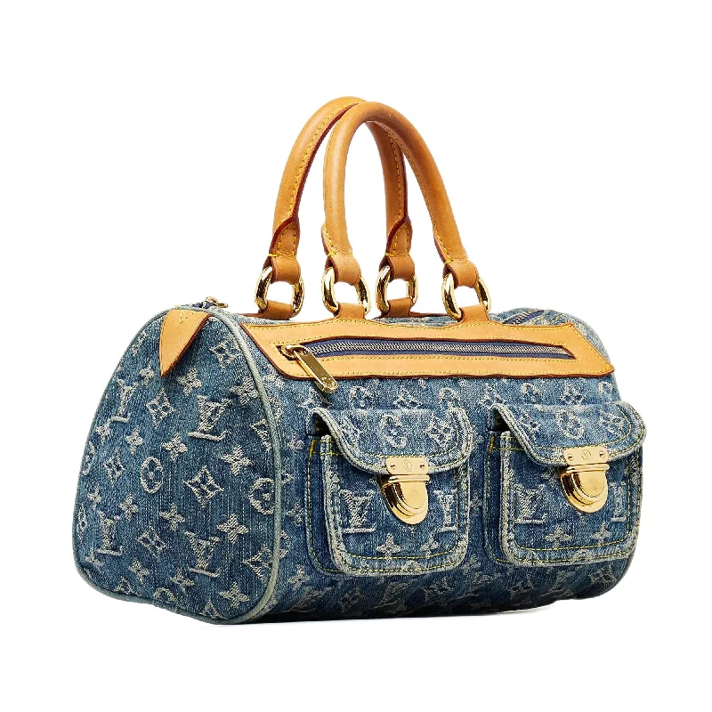 LV Ruthenium Hardware Bag -Louis Vuitton Monogram Denim Neo Speedy 30 (SHG-zrHFSO)