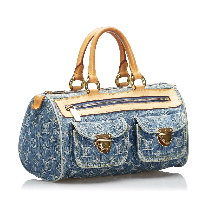 LV Fold-Over Clutch -Louis Vuitton Monogram Denim Neo Speedy (SHG-YkmMty)