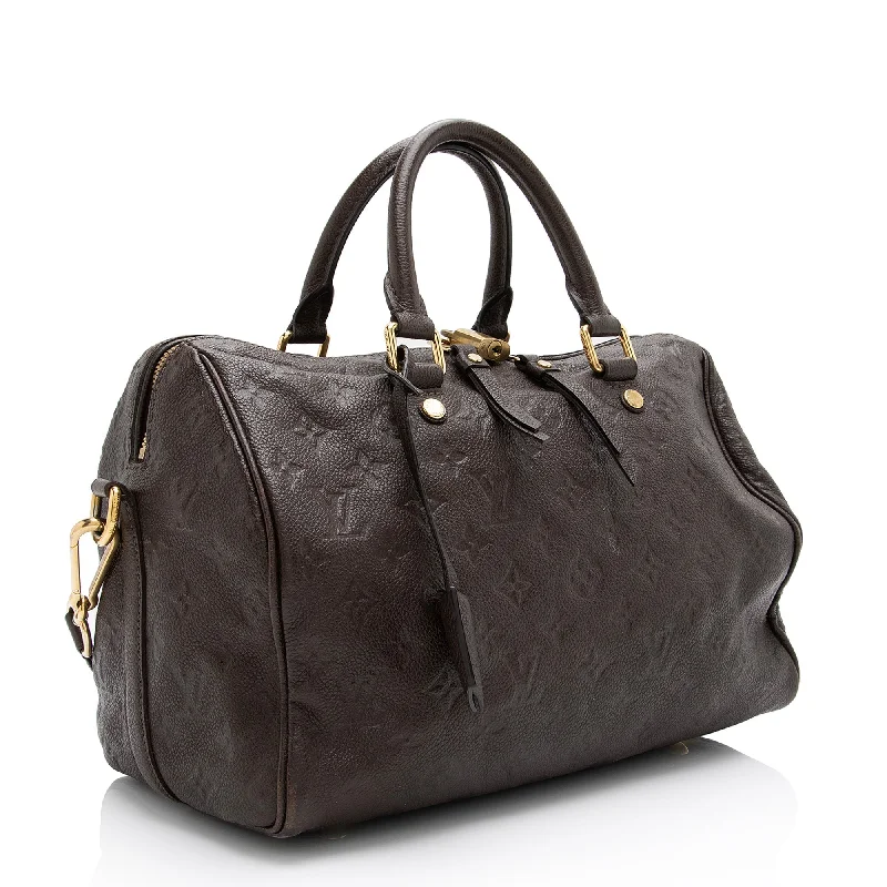 LV Adjustable Strap Bag -Louis Vuitton Monogram Empreinte Speedy Bandouliere 30 Satchel (SHF-23588)