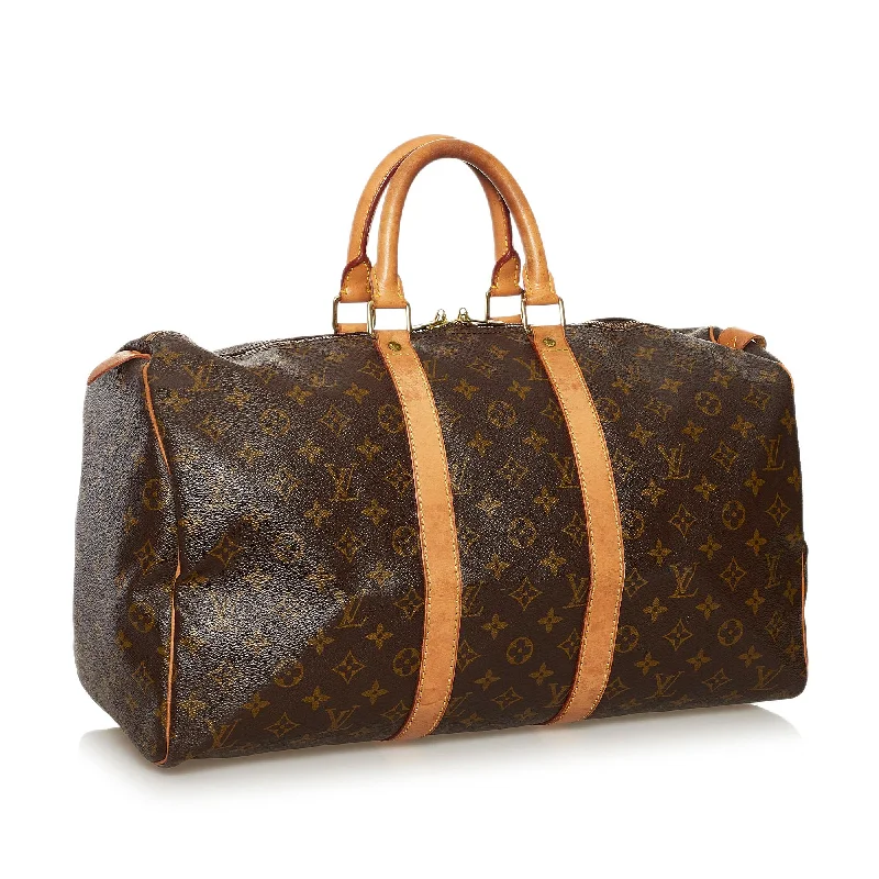 LV Woven Leather Bag -Louis Vuitton Monogram Keepall 45 (SHG-35199)