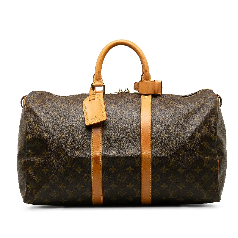 LV Matte Black Bag -Louis Vuitton Monogram Keepall 45 (SHG-ePtjJg)