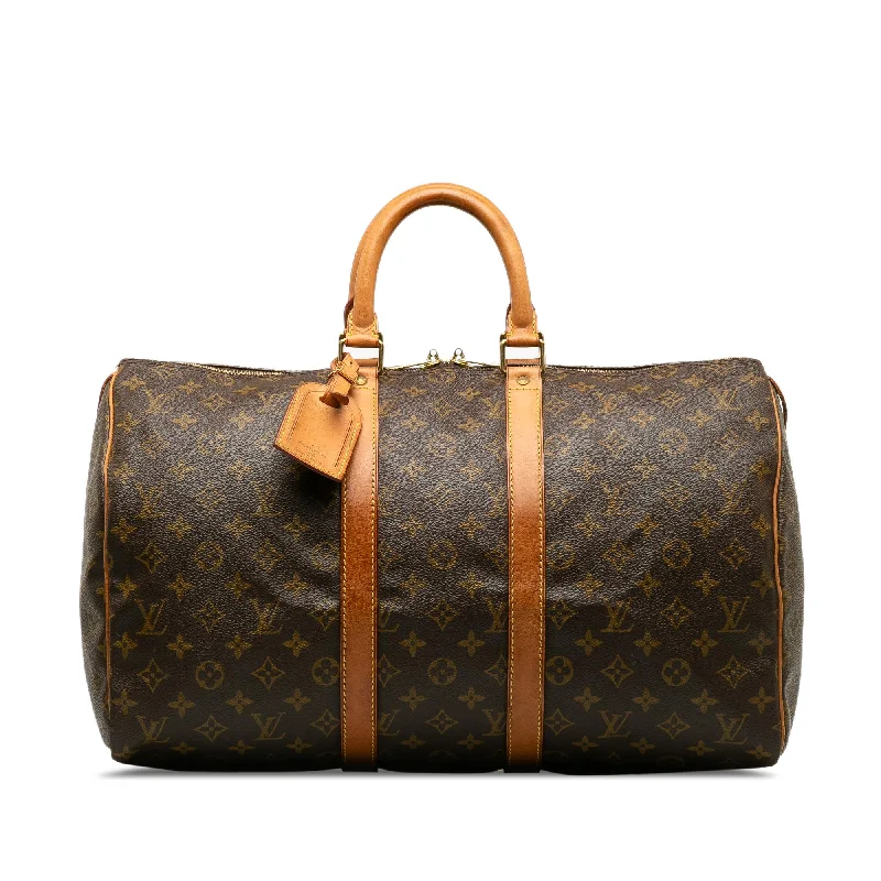 LV Pink Bag -Louis Vuitton Monogram Keepall 45 (SHG-m4GMaL)