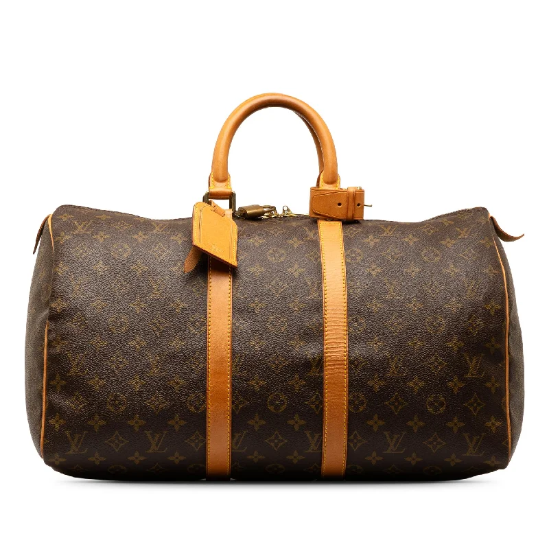 LV Designer IT Bag -Louis Vuitton Monogram Keepall 45 (SHG-MeJBXF)