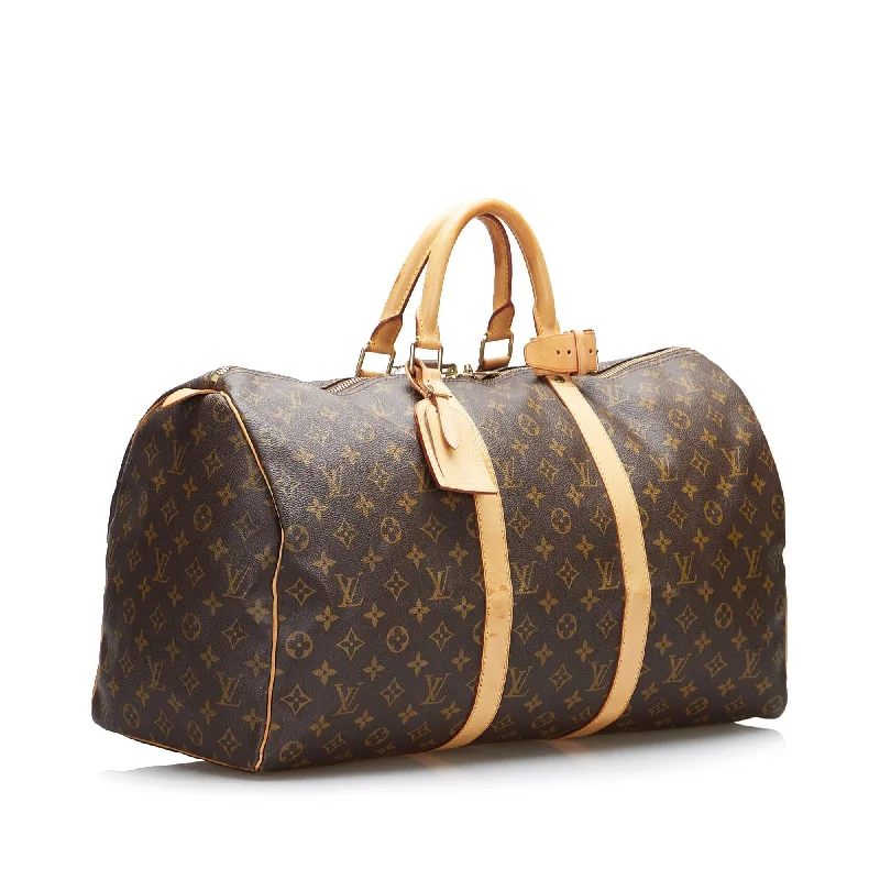 LV Orange Bag -Louis Vuitton Monogram Keepall 50 (SHG-0wPQYP)