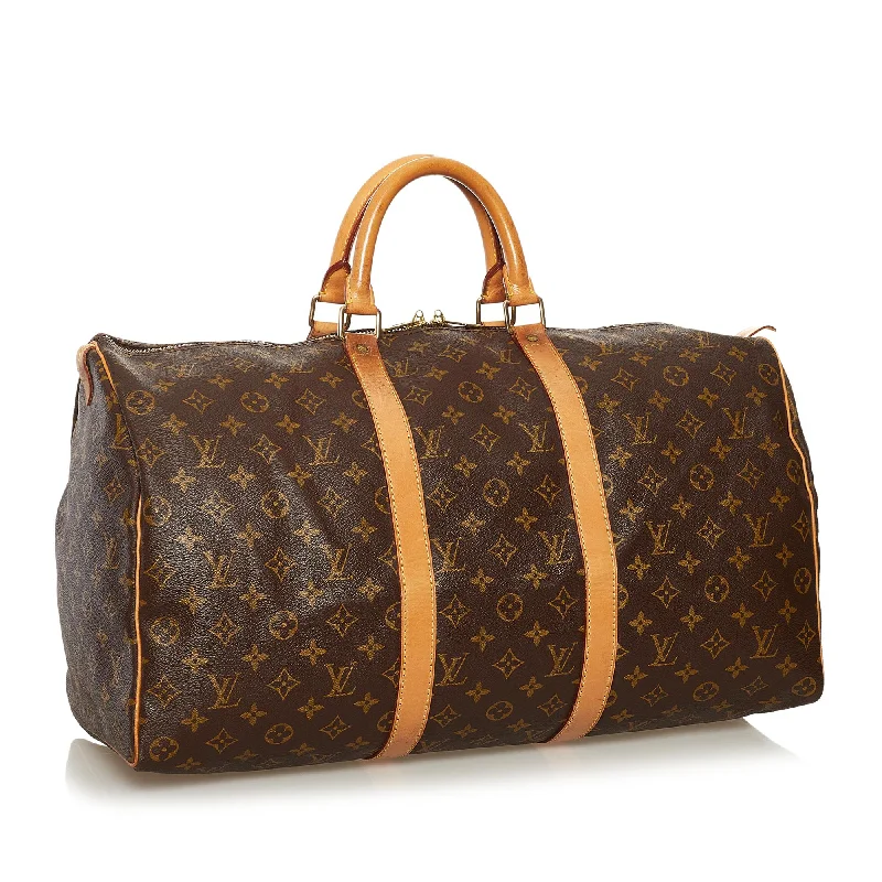 LV Taurillon Leather Bag -Louis Vuitton Monogram Keepall 50 (SHG-35115)