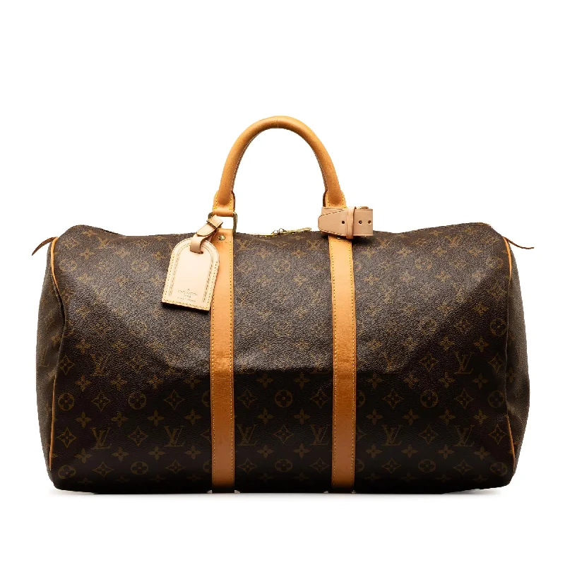 LV Perfect Luxury Handbag -Louis Vuitton Monogram Keepall 50 (SHG-MDUYZV)