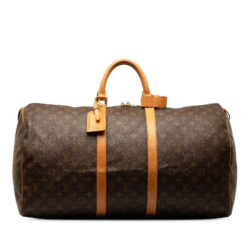 LV Soft Touch Bag -Louis Vuitton Monogram Keepall 55 (SHG-67WO8S)