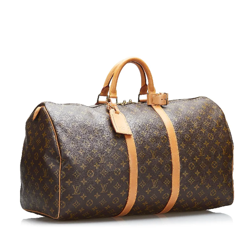 LV Grey Bag -Louis Vuitton Monogram Keepall 55 (SHG-DcjLKU)