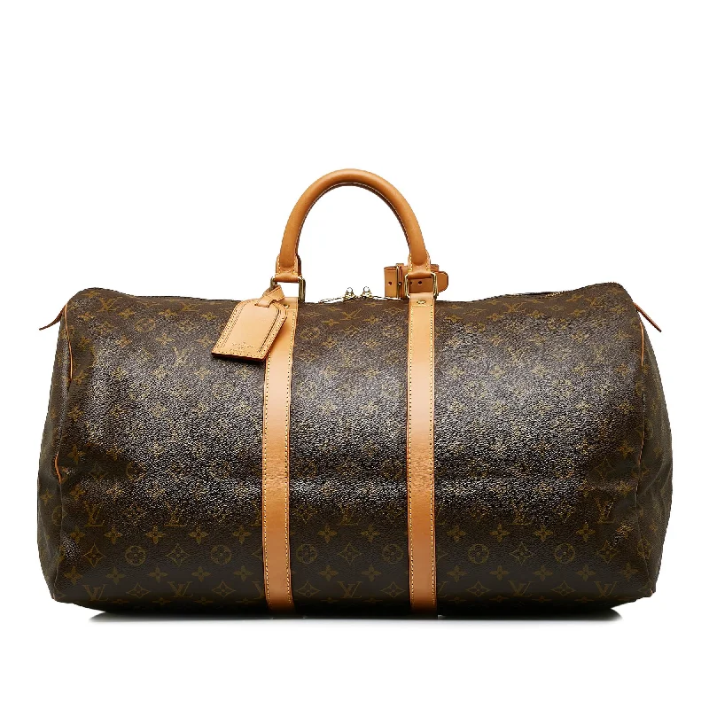 LV Purple Bag -Louis Vuitton Monogram Keepall 55 (SHG-eDyegc)