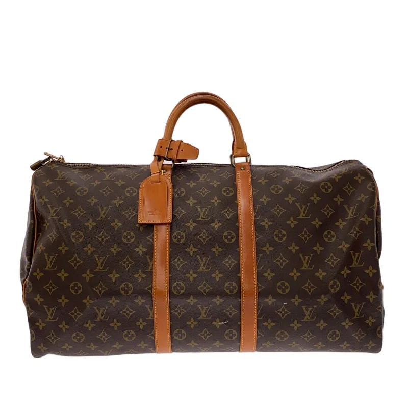 LV Logo Embossed Bag -Louis Vuitton Monogram Keepall 55 (SHG-FmwY20)