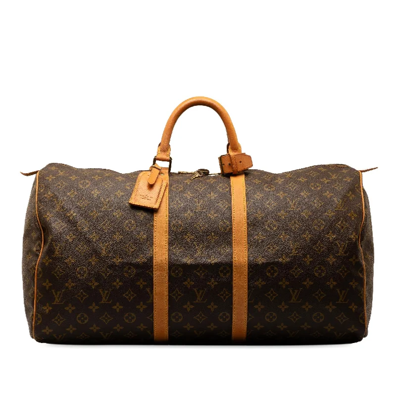 LV High Society Bag -Louis Vuitton Monogram Keepall 55 (SHG-GskJO6)