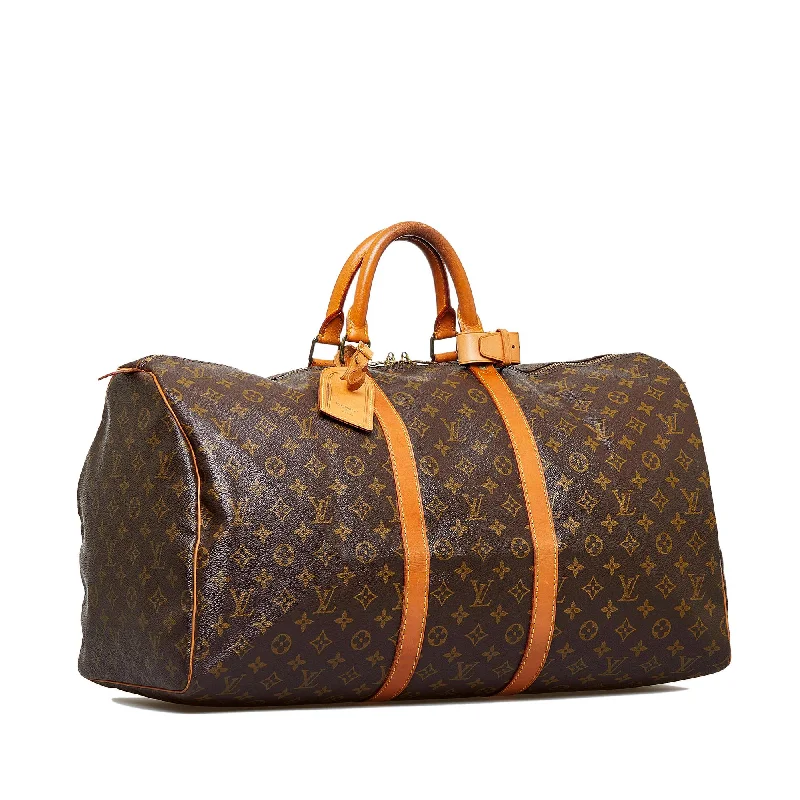 LV Chevron Quilted Bag -Louis Vuitton Monogram Keepall 55 (SHG-VNs5zc)