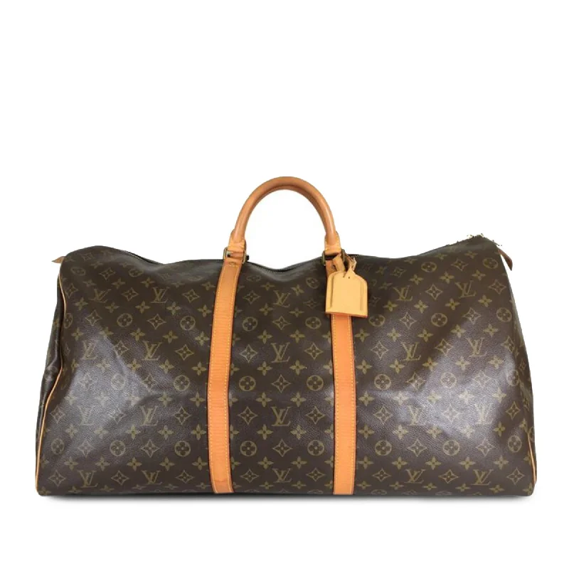 LV Black and White Bag -Louis Vuitton Monogram Keepall 60 (SHG-FooG6a)