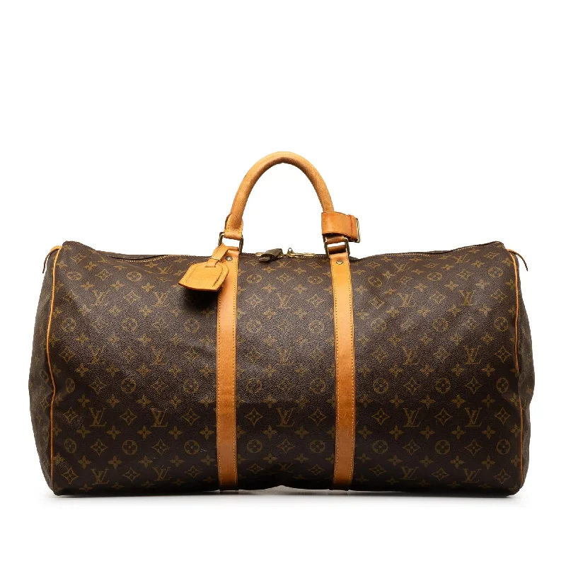 LV Braided Leather Bag -Louis Vuitton Monogram Keepall 60 (SHG-rYG0tK)