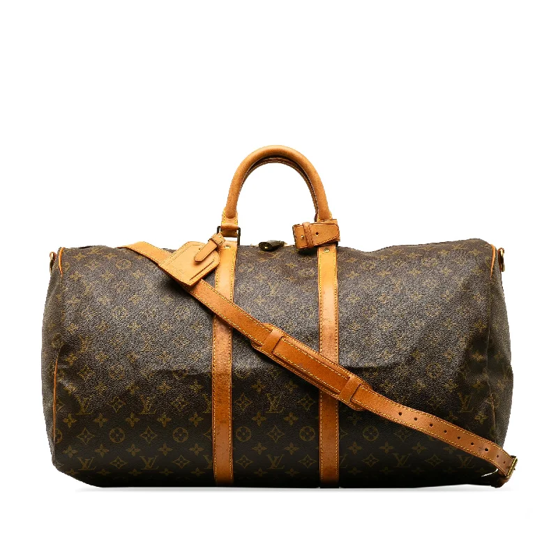 LV Cruise Collection Bag -Louis Vuitton Monogram Keepall Bandouliere 55 (SHG-52Wj6V)