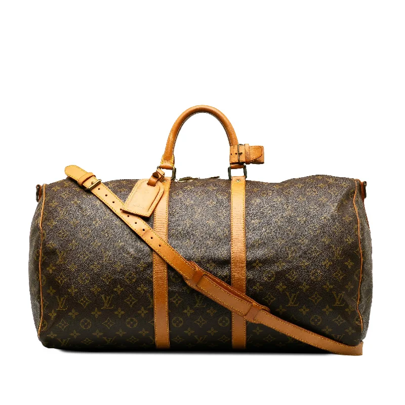 LV Iridescent Bag -Louis Vuitton Monogram Keepall Bandouliere 55 (SHG-DSlmLs)