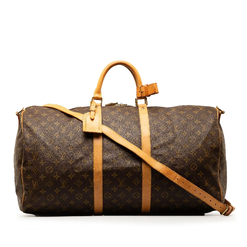 LV Trendy IT Bag -Louis Vuitton Monogram Keepall Bandouliere 55 (SHG-iT9064)