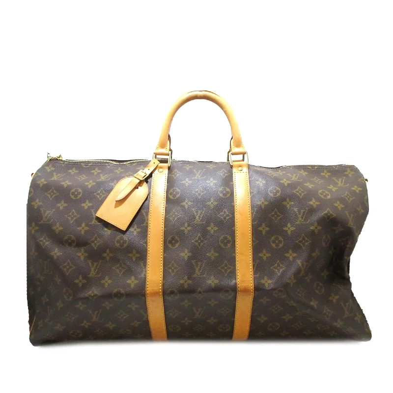 LV Light Gold Hardware Bag -Louis Vuitton Monogram Keepall Bandouliere 55 (SHG-WJqLXE)