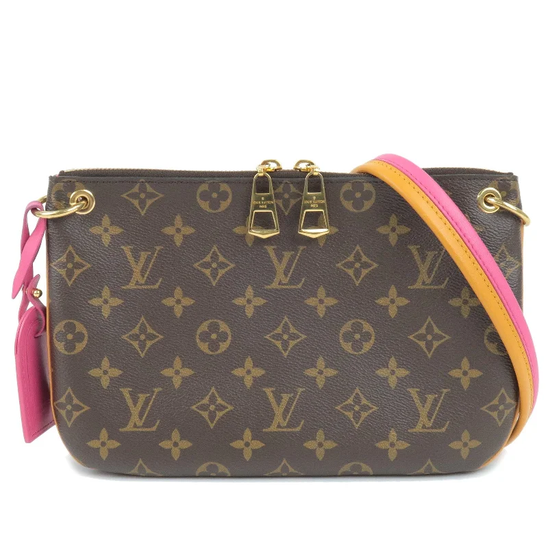 LV Monogram Embossed Bag -Louis Vuitton Monogram Lorette Shoulder Bag Hot Pink M44053