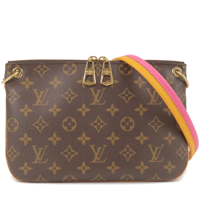 LV Logo Embossed Bag -Louis Vuitton Monogram Lorette Shoulder Bag Hot Pink M44053