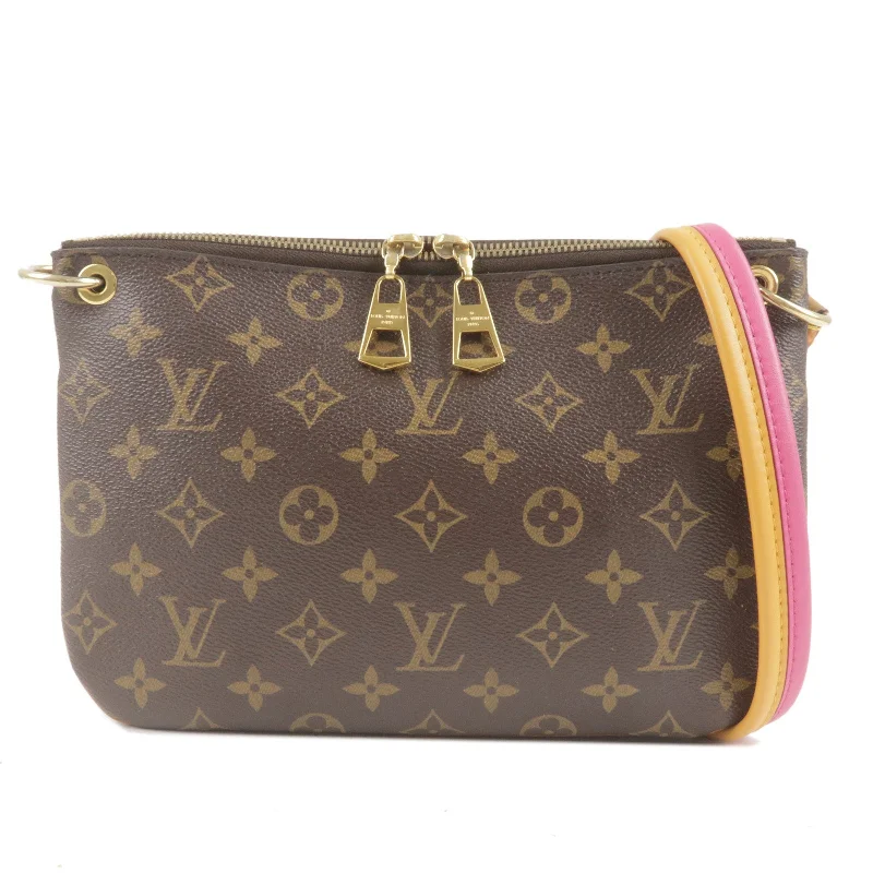 LV Patchwork Bag -Louis Vuitton Monogram Lorette Shoulder Bag Hot Pink M44053