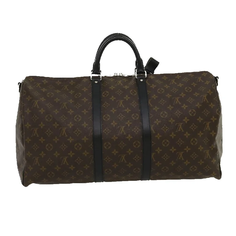 LV Collector’s Item Bag -LOUIS VUITTON Monogram Macassar Keepall Bandouliere 55 M56714 Auth 30568A