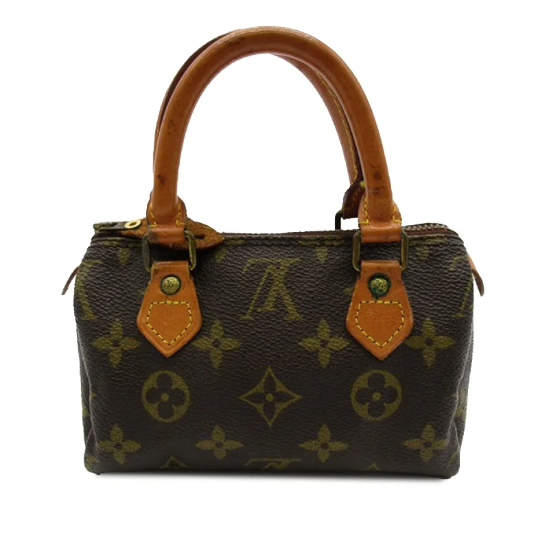 LV Black and Silver Bag -Louis Vuitton Monogram Mini HL Speedy (SHG-F3XaYd)