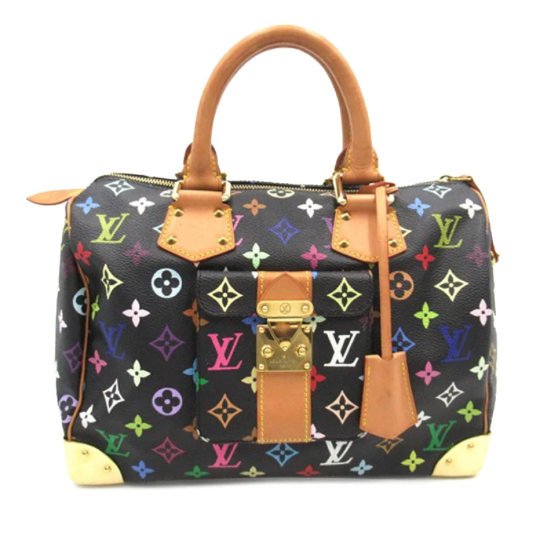 LV Snap Button Bag -Louis Vuitton Monogram Multicolore Speedy 30 (SHG-mRXMXe)