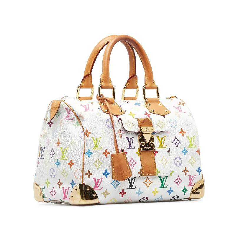 LV Blue and Silver Bag -Louis Vuitton Monogram Multicolore Speedy 30 (SHG-nVXhrT)