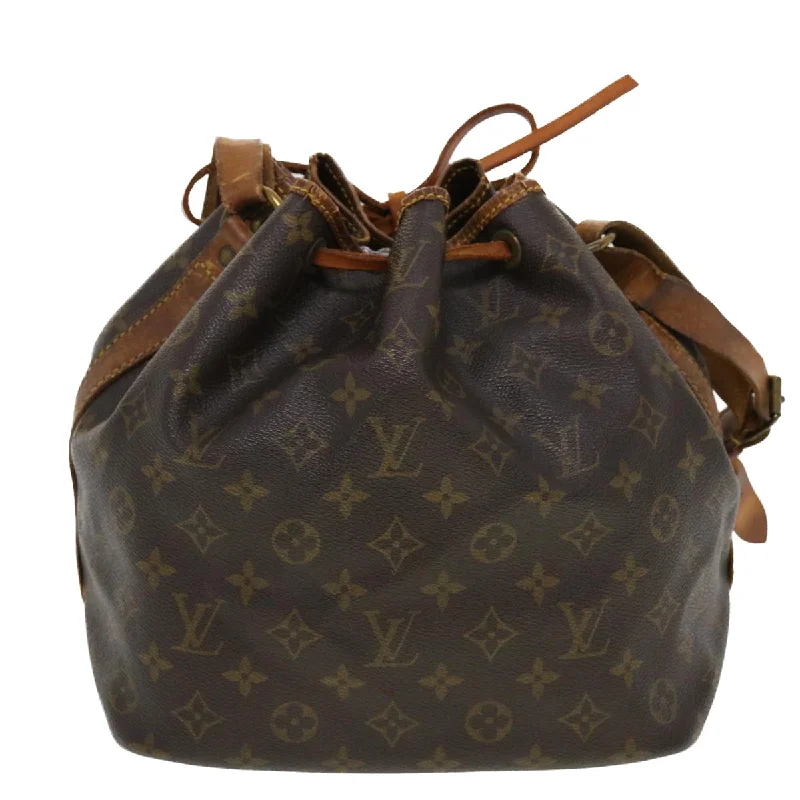 LV Black and White Bag -Louis Vuitton Monogram Petit Noe Shoulder Bag M42226 LV Auth cl551