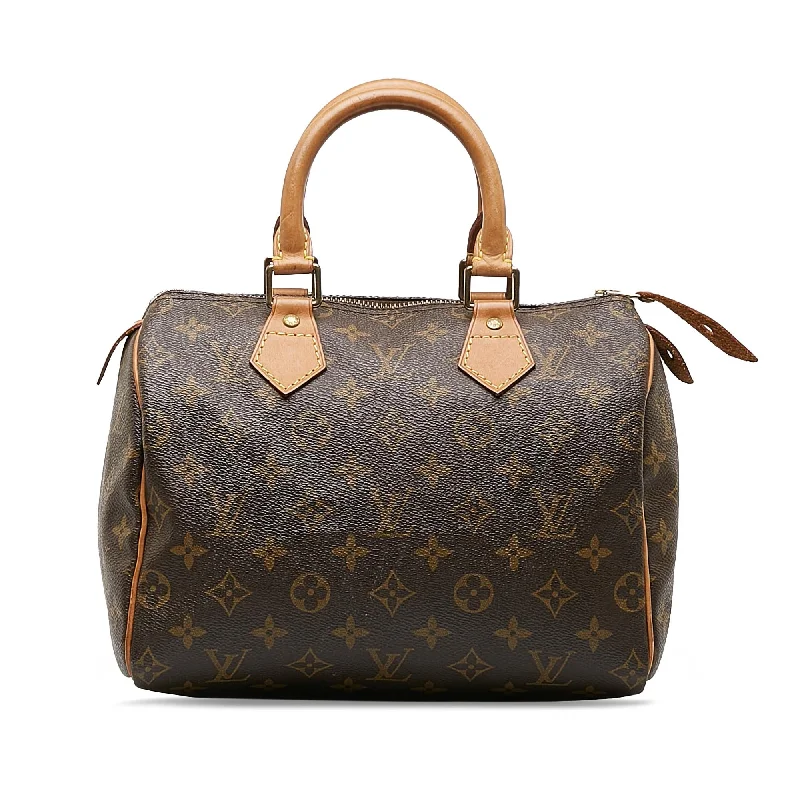 LV Leather Strap Bag -Louis Vuitton Monogram Speedy 25 (SHG-RK7mrc)