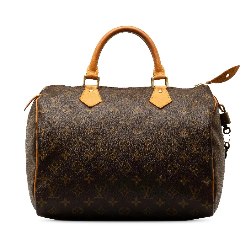 LV Black and Gold Bag -Louis Vuitton Monogram Speedy 30 (SHG-kuG8ZH)