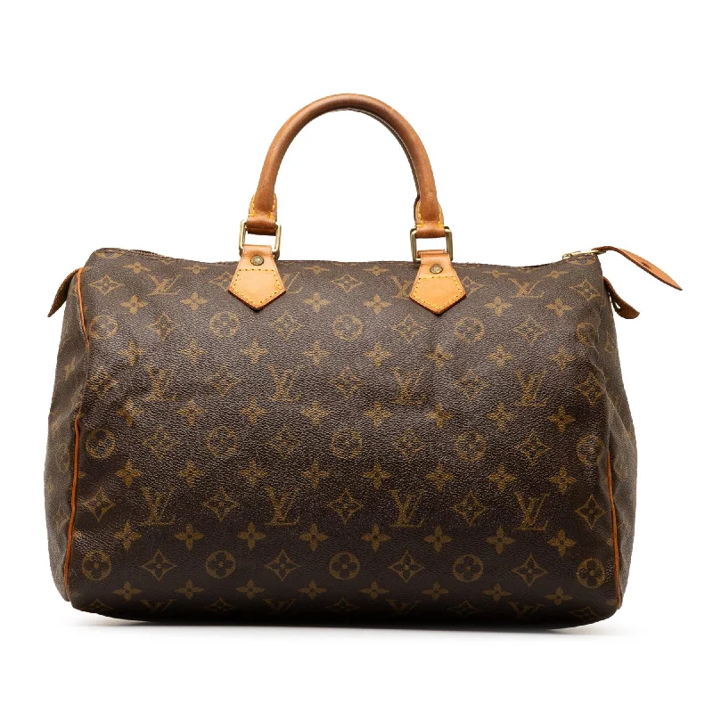 LV Must-Have Wardrobe Staple -Louis Vuitton Monogram Speedy 35 (SHG-dueWRI)