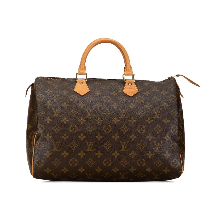 LV Aged Gold Hardware Bag -Louis Vuitton Monogram Speedy 35 (SHG-lW49Pa)