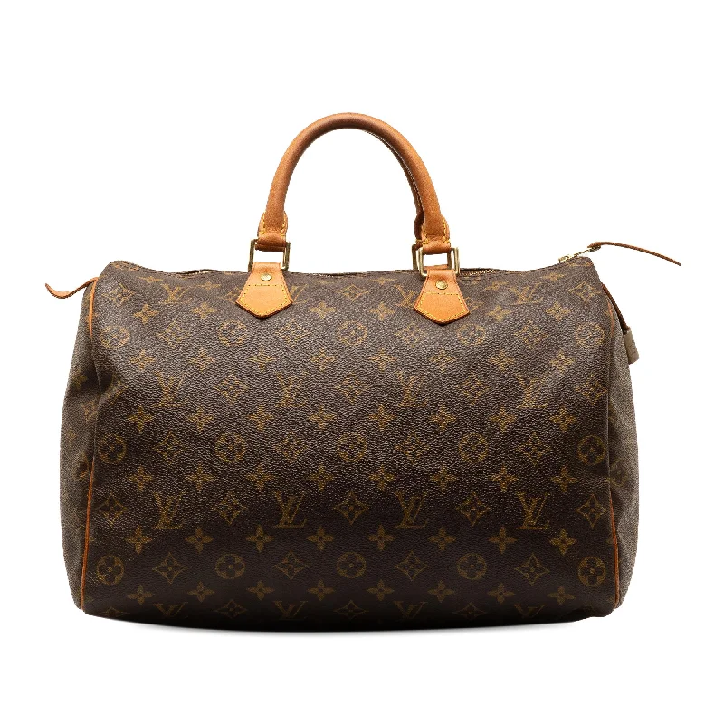 LV Braided Leather Bag -Louis Vuitton Monogram Speedy 35 (SHG-o0fbxf)