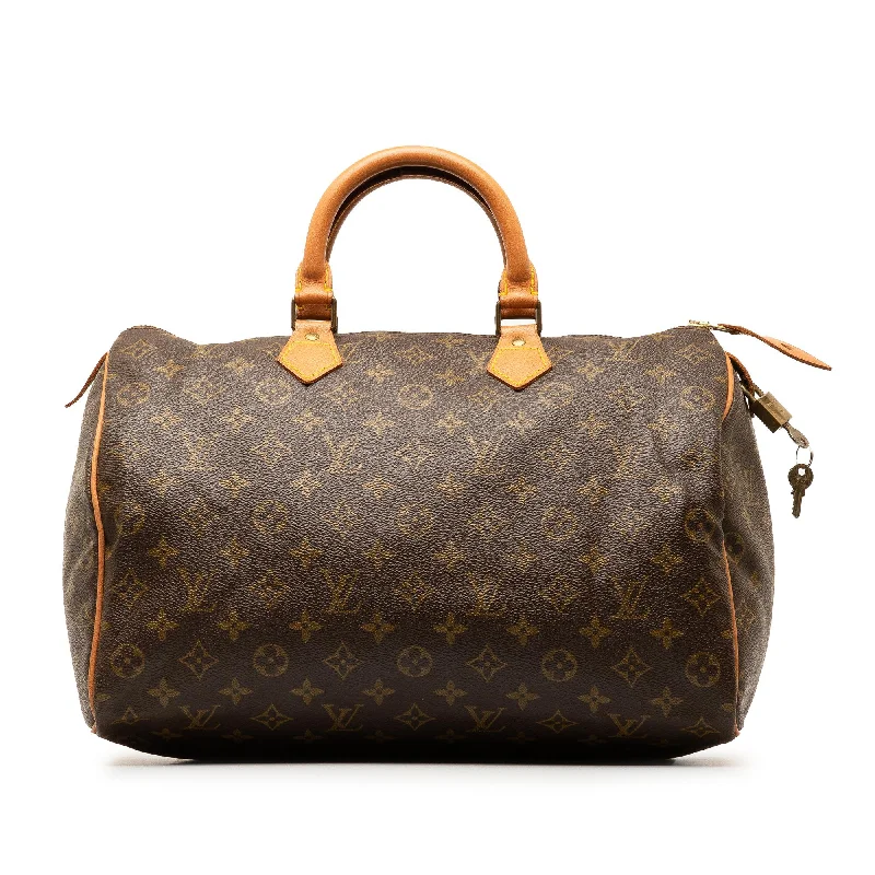 LV Two-Tone Bag -Louis Vuitton Monogram Speedy 35 (SHG-Uab37u)