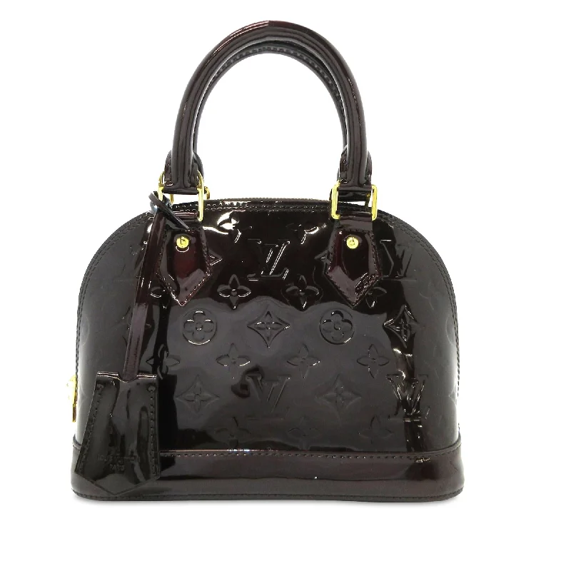 LV Leather Strap Bag -Louis Vuitton Monogram Vernis Alma BB (SHG-0i7tjg)