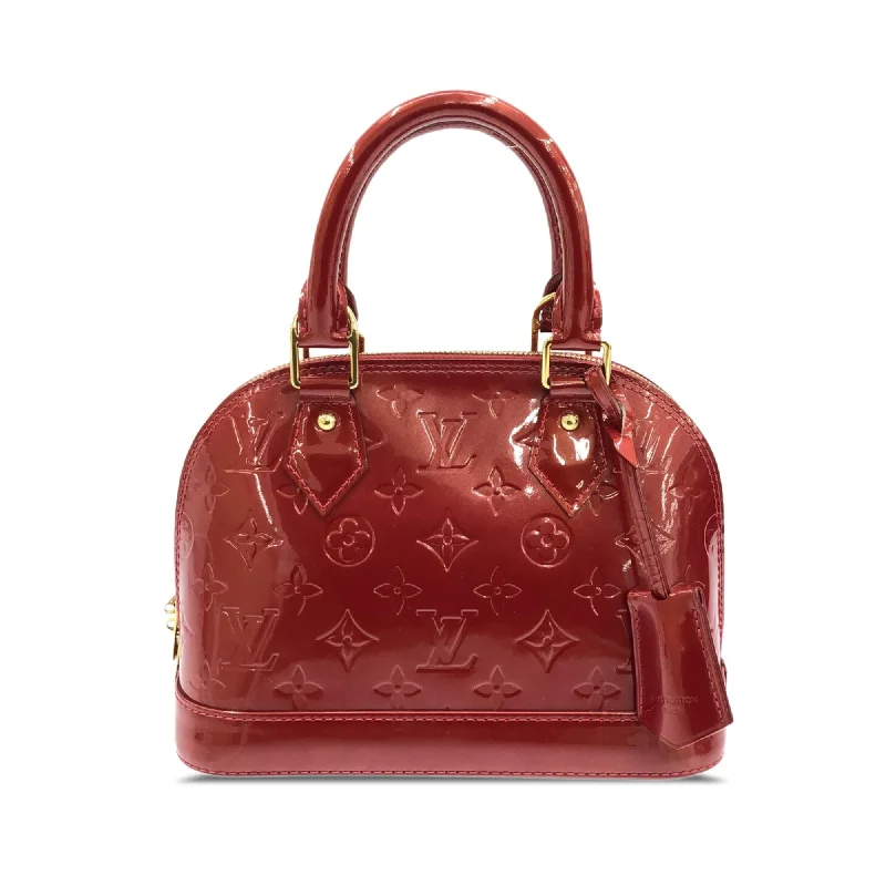 LV Damier Azur Bag -Louis Vuitton Monogram Vernis Alma BB (SHG-qqavce)