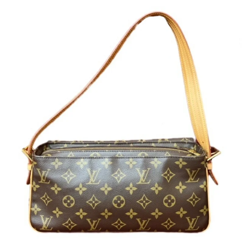 LV Emerald Green Bag -LOUIS VUITTON Monogram Vivacite MM One Shoulder Bag Women's Canvas Brown