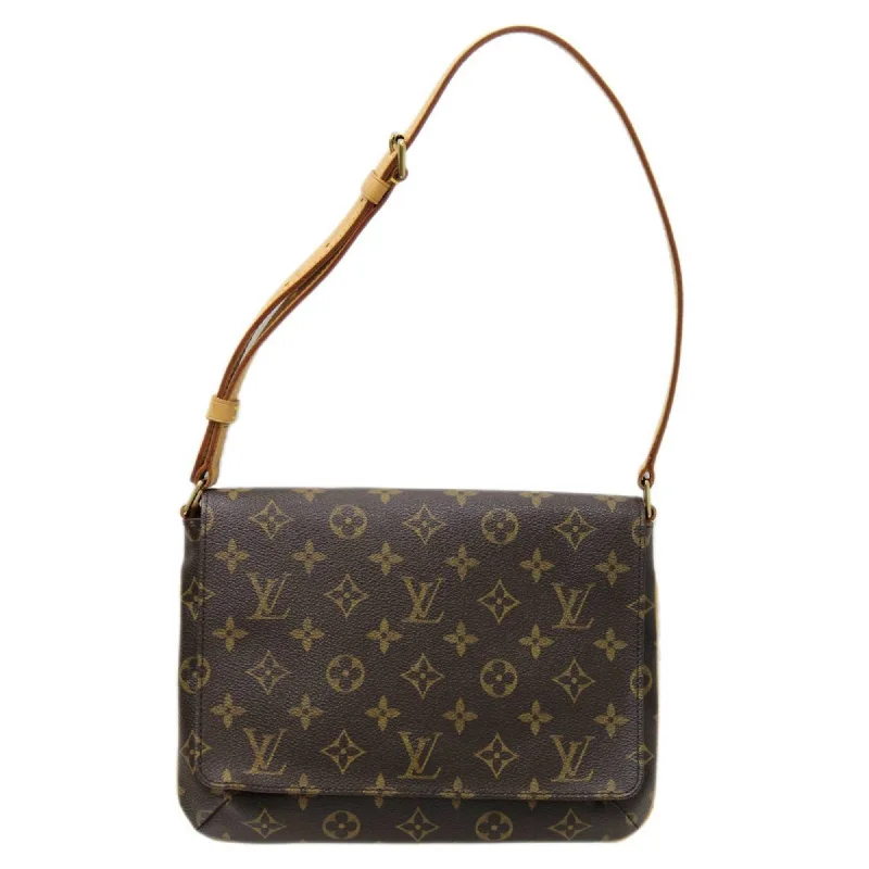 LV Black and Gold Bag -LOUIS VUITTON Musette Tango Short Shoulder Bag Monogram Brown M51257 SP1021