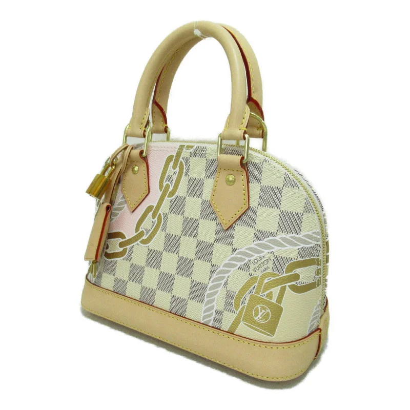 LV Green Bag -Louis Vuitton Nautical Alma BB Shoulder Bag Beige Damier Azur PVC coated canvas N40472